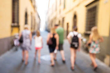 Image showing Pedestrians walking