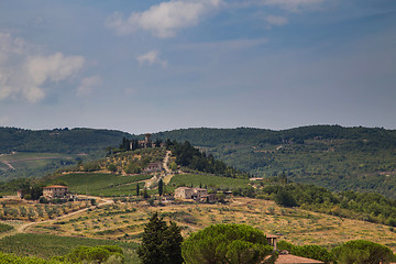 Image showing Chianti farmhouses