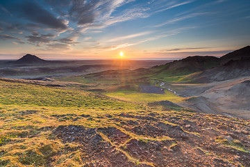 Image showing Sunset in Iceland