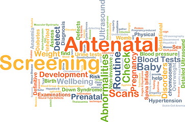 Image showing Antenatal screening background concept