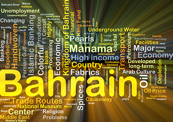 Image showing Bahrain background concept glowing