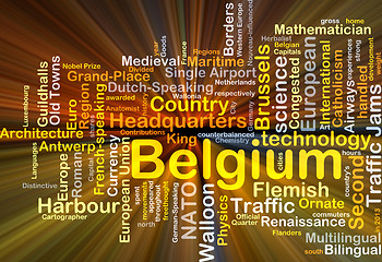 Image showing Belgium background concept glowing
