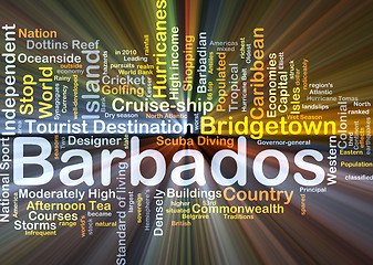 Image showing Barbados background concept glowing