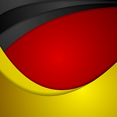 Image showing Corporate wavy bright abstract background. German colors