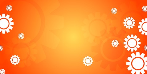 Image showing Abstract bright tech banner design with gears