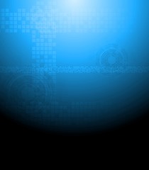 Image showing Dark blue tech vector background