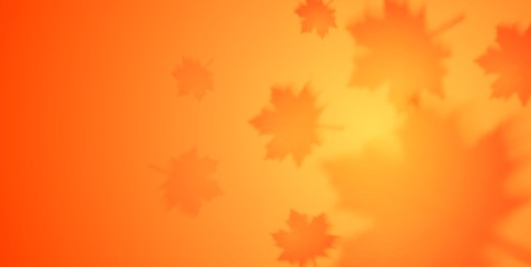 Image showing Autumn vector banner with blurred maple leaves