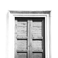 Image showing old   door    in italy old ancian wood and traditional  texture 