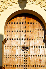 Image showing historical in  antique building door  