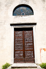 Image showing old   door    in italy old ancian wood and  nail
