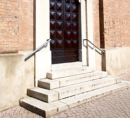 Image showing old   door    in italy old ancian wood and traditional  texture 