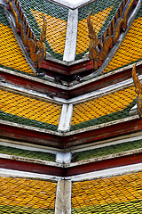 Image showing asia  thailand  in  bangkok sunny  temple abstract roof