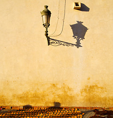 Image showing street lamp old construction in africa morocco and  leather near