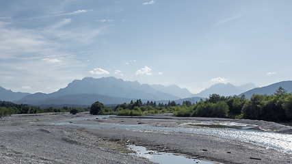 Image showing Isar and Alps