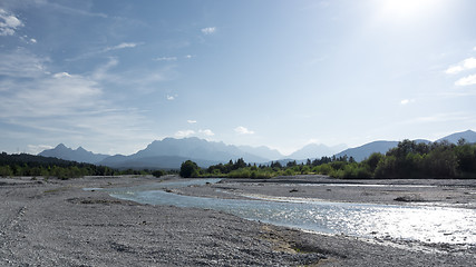 Image showing Isar and Alps