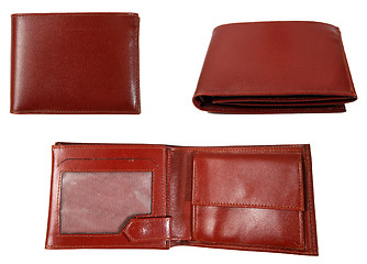 Image showing Brown leather wallet