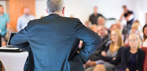 Image showing Businessman making a business presentation.