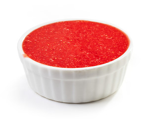 Image showing bowl of strawberry sauce