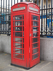 Image showing Red phone box in London