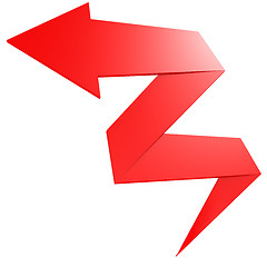 Image showing Bend red arrow