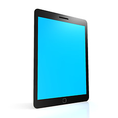 Image showing Stand tablet with blue screen