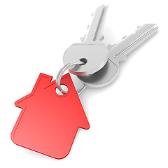 Image showing Red house key