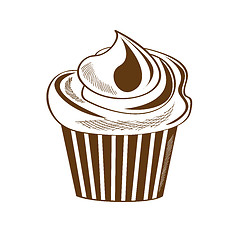 Image showing retro cupcake design