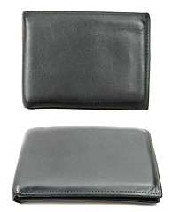 Image showing Black leather wallet