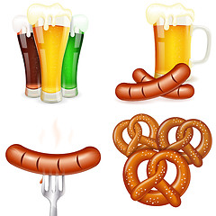 Image showing Oktoberfest Themes with Beer & Snack