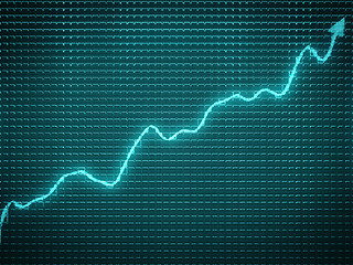 Image showing Blue trend as symbol of economy financial growth