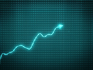 Image showing blue trend as success symbol or financial growth