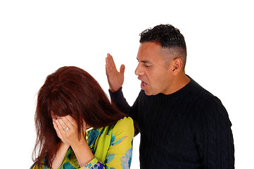 Image showing Man shouting at his wife.