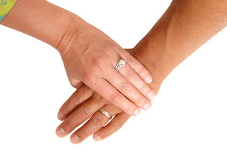 Image showing The hand of a man and woman.