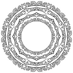 Image showing Vector set of round frames on a white background
