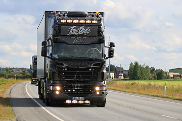 Image showing Jens Bode Black Scania R730 Ghost Rider on the Road