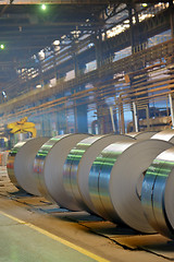 Image showing rolls of steel sheet