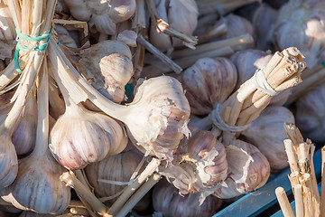 Image showing fresh garlic in a market