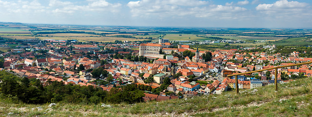 Image showing panorama of Mikulov town, South Moravia, Czech Republic