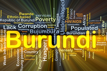 Image showing Burundi background concept glowing