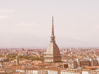 Image showing Retro looking Mole Antonelliana in Turin