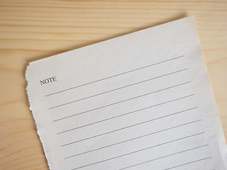 Image showing Blank note book page