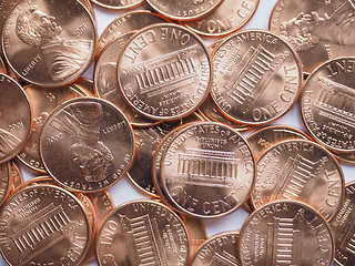 Image showing Dollar coins background