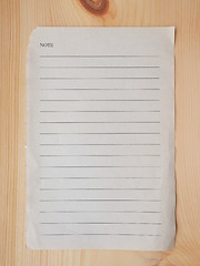 Image showing Blank note book page