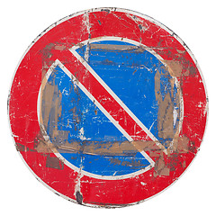 Image showing No parking sign isolated