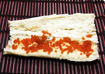 Image showing   bread caviar