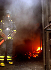 Image showing fireman at work