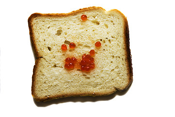 Image showing   bread with caviar