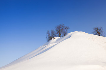 Image showing the snow-covered hill  