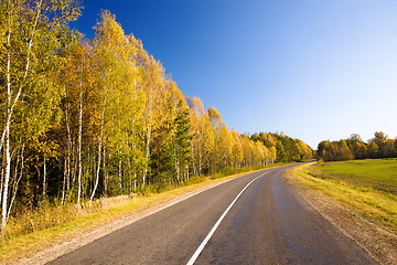 Image showing  road autumn