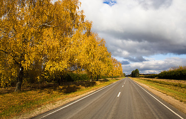 Image showing  road autumn